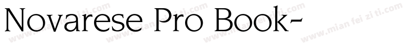 Novarese Pro Book字体转换